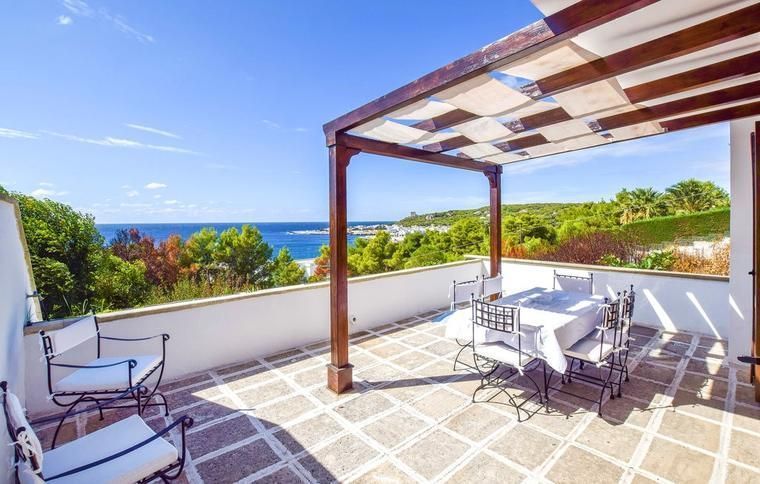 Blick von der Terrasse einer Ferienwohnung in Gallipoli